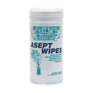 ASEPT Fast Acting Surface Sanitising Wipes Tub of 150